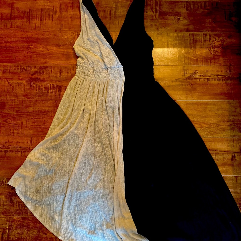 Anthropologie Maeve Black & White Asymmetrical Midi Dress